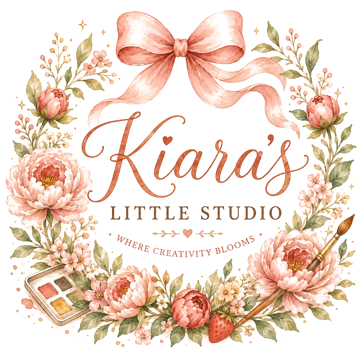 Kiara's Little Studio floral logo